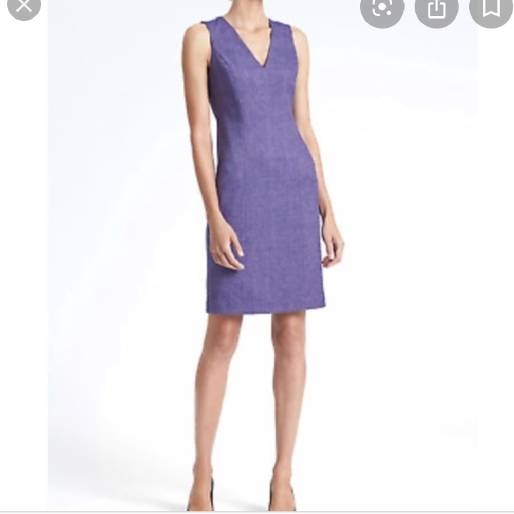 Banana Republic Herringbone Sheath Tie Back Dress - Picture 7 of 7